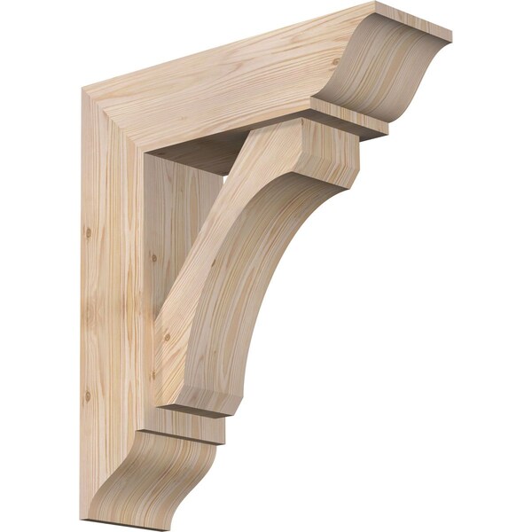 Ekena Millwork Legacy Traditional Smooth Bracket w/ Offset Brace, Douglas Fir, 7 1/2"W x 24"D x 28"H BKT0806X24X28LEC01SDF - main